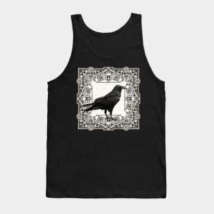 Vintage Halloween raven Tank Top